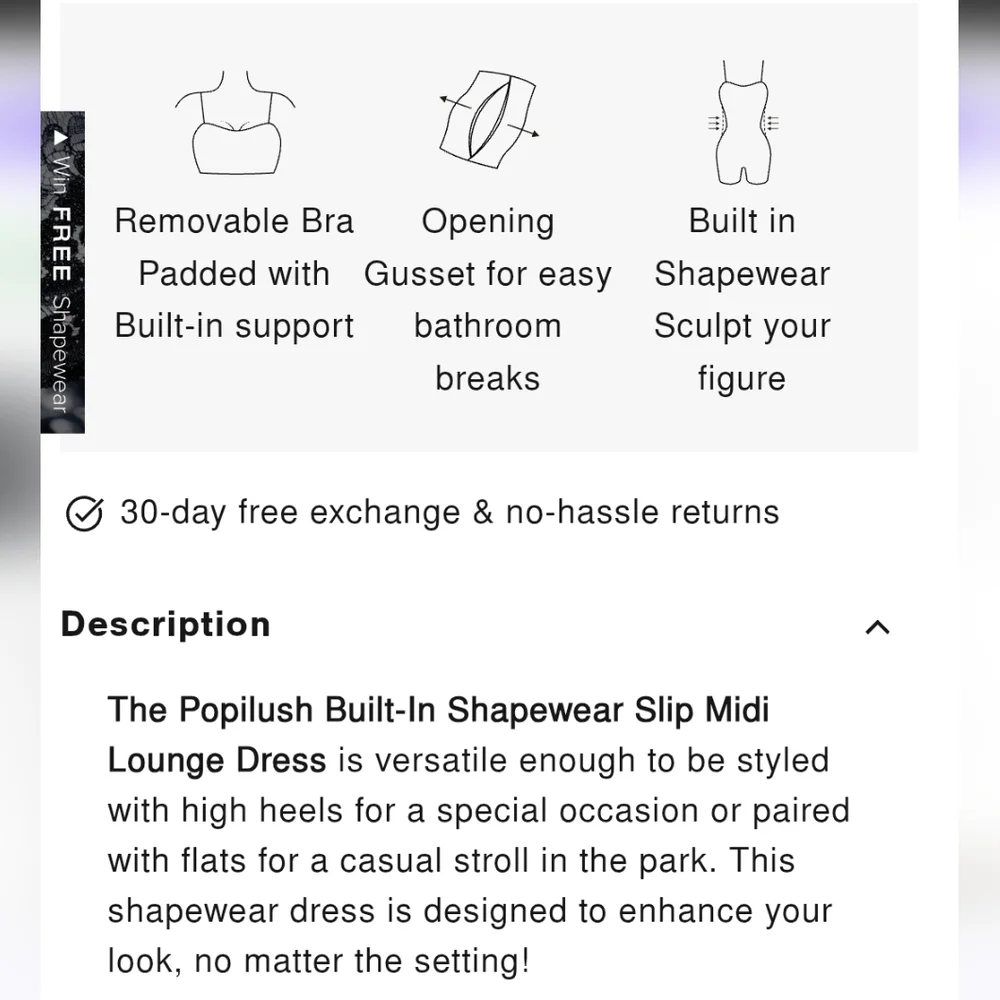 Popilush Mint Shapewear Slimming Midi Slip Dress Large - Picture 10 of 12